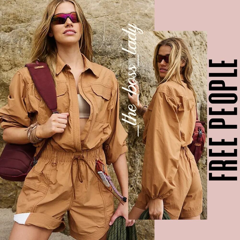 Free People romper activewear shortsie onesie jumpsuit gorpcore utility XS